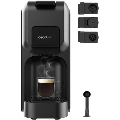 Cafetera Espresso Cecotec  Compacta FreeStyle Compact Black. 1350W, 20 Bares, Apta para Café Molido, Dolce Gusto, Nespresso y K-fee, Depósito Extraíble de 800ml, Apagado Automático [1]