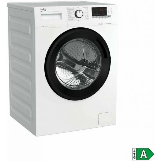 Lavadora carga frontal - Beko , 9 kg, 1400 rpm, 15 Programas, Función Vapor, Blanco [3]