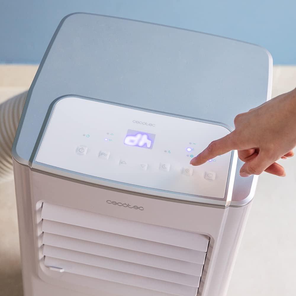 Aire Acondicionado Portátil Cecotec con Mando a Distancia . 7000 BTU 1750frig Bajo Consumo, Pantalla LED, 4 Modos, 2 Velocidades, Cobertura 15-20m2
