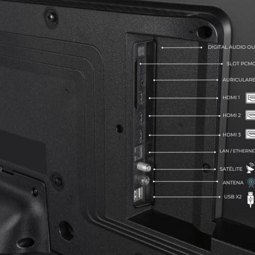 TV Daewoo 50" QLED Smart TV 4K HDR 3840 x 2160, Dolby Vision, Dolby Audio, Peana Central, Diseño sin Marcos [3]