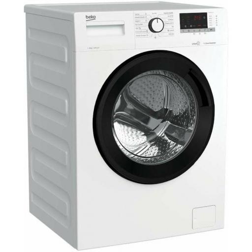 Lavadora carga frontal Beko  9 kg, 1400 rpm, 15 Programas, Función Vapor, Blanco