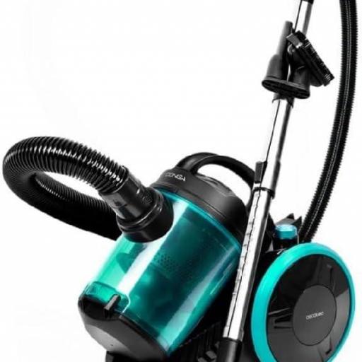  Aspirador de Trineo Cecotec sin Bolsa . 800 W, Multiciclónico, 20 kPa, 4 L, Filtros de Alta Eficiencia, Tubo Telescópico, Accesorio Mascotas, Radio 9m [2]