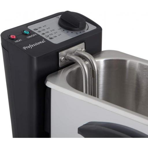  Freidora profesional orbegozo 3,5 L, termostato regulable, indicador luminoso, asa de tacto frío, recogecables, acero inoxidable, 2000 W [2]