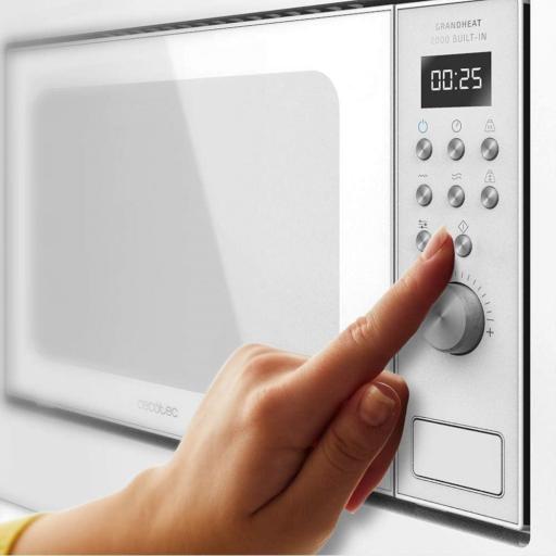  Microondas encastrable Digital Cecotec Integrable, Capacidad 20 L, Grill 900 W, 9 Funciones preconfiguradas, Quick Start [Clase de eficiencia energética A+] [3]