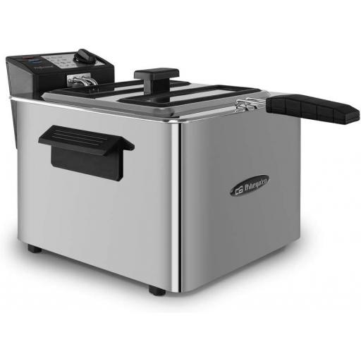 Freidora Profesional orbegozo 8 L, Termostato Regulable, Indicadores Luminosos, Asa De Tacto Frío, Recogecables, Acero Inoxidable, 3000 W [0]