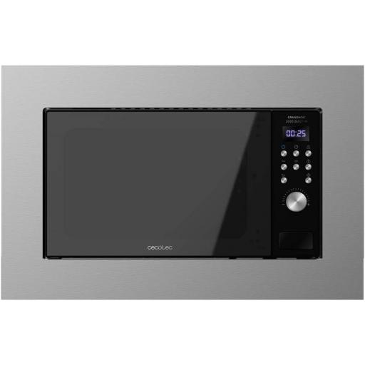 Microondas encastrable Digital Cecotec Integrable, 20l, Grill, 9 funciones preconfiguradas, Quick Start, Diseño en acero y negro [2]