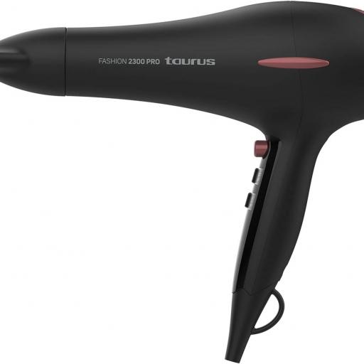 Taurus  - Secador de pelo, motor AC profesional, 2200W potencia, 2 velocidades, 3 temperaturas, golpe de aire frío, filtro extraíble, anilla para colgar [3]
