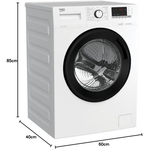 Lavadora carga frontal Beko  9 kg, 1400 rpm, 15 Programas, Función Vapor, Blanco [1]