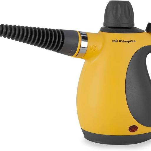 - Vaporetino, depósito 350 ml, calentamiento rápido, vapor continuo 8-10 minutos, presión 3,2 bar, 9 accesorios, 1050 W [2]