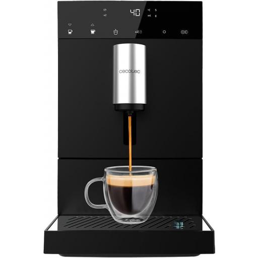 c Cafetera Superautomática Cecotec 1350 W, 19 Bares, Sistema de Calentamiento por Thermoblock, Depósito 150 gr Café con Molinillo y 1,1 L, Limpieza Automática [0]
