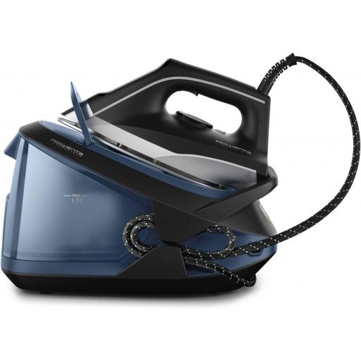 Centro de planchado Rowenta Turbosteam 6.5bares, golpe vapor 370g/m, suela MiscroSteam 400, bloqueo para transportar con una mano, sistema antical, modo Eco, depósito agua 1.7L,Negro [2]