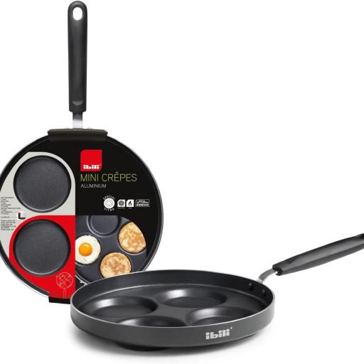IBILI - Crepiera 4 minicrepes indubasic, 26 cms, Aluminio, Antiadherente. [3]