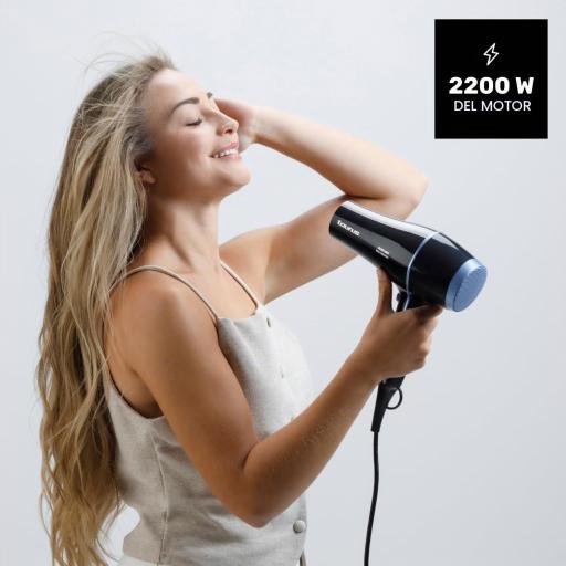  Secador de PeloTaurus - 2200W, Iónico, Cerámico, Difusor, Aire Frío [0]