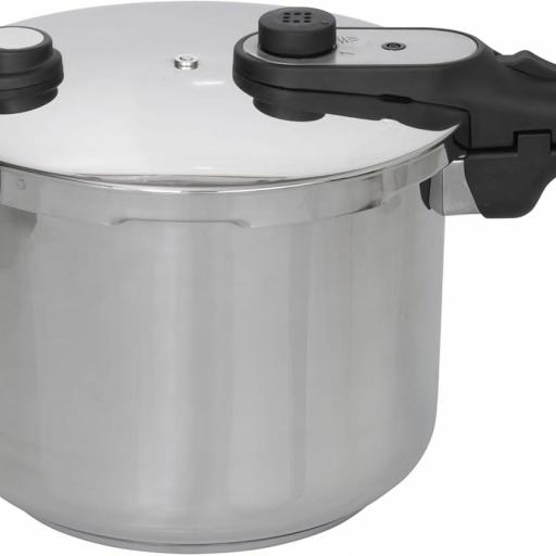 Jata - Olla a Presión Rápida 6 litros, Acero Inoxidable, Apta para todas Cocinas Incluida Inducción, Diámetro 24 cm