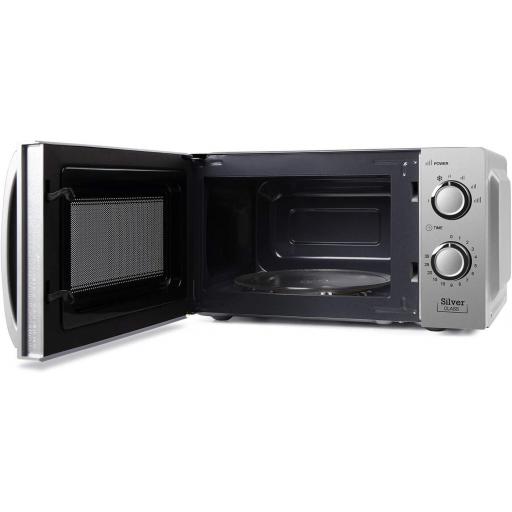  Microondas ORBEGOZO 20L 700w, sin grill, Silver, 6 niveles de potencia, temporizador 30 min [2]