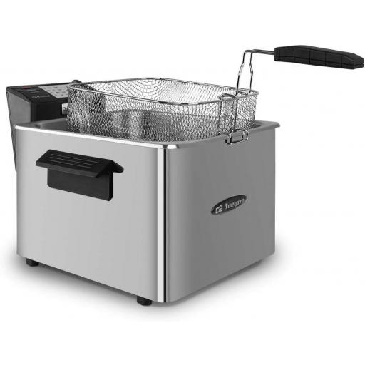 Freidora Profesional orbegozo 8 L, Termostato Regulable, Indicadores Luminosos, Asa De Tacto Frío, Recogecables, Acero Inoxidable, 3000 W [1]