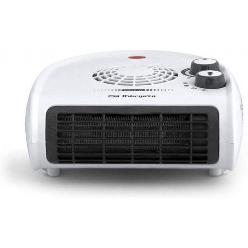   Calefactor Orbegozo termostato regulable, 2 niveles de potencia, función ventilador aire frío, calor instantáneo, indicador luminoso, asa de transporte, 2500 W, blanco [1]