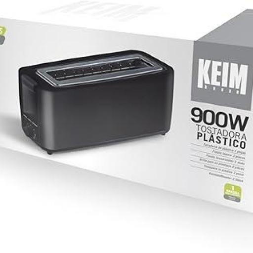  Tostador Pan 900W, Tacto Frío, 7 Niveles de Tostado, Ranura Extragrande, Botón Función STOP, Pulsador 'CANCEL', Extra Elevación, Fácil Usar, Negro [1]