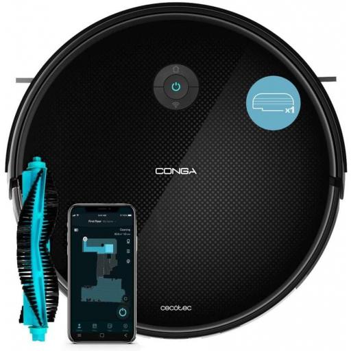  Robot aspirador Cecotec con tecnología giroscópica, friega, aspira y barre a la vez, 2100 Pa, APP Cecotec, cepillo multifunción, depósito mixto, 3 L, WiFi y Bluetooth [0]