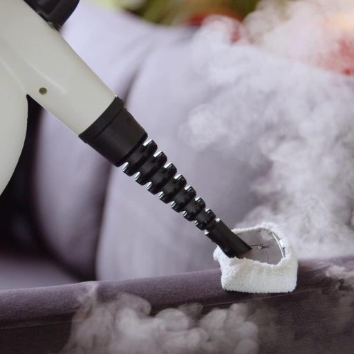 Limpiador a Vapor de Mano Solac  Steam Jet 1200W| Vaporeta 3 Bar |30g/min| 175ml con deposito gel hidroalcohólico |Multiusos Tapicería de Coche, Hogar, Cocinas, Alfombras, Cristales, Sofá [3]