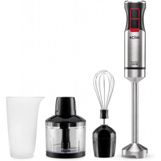 Solac Pro Chef 1000 Batidora de mano, W, Acero inoxidable [0]