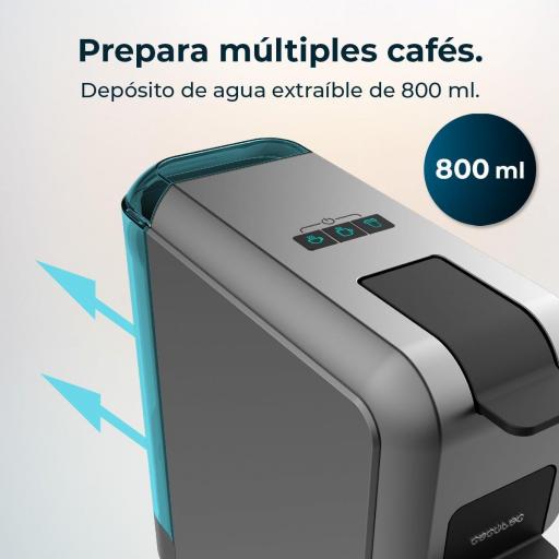 Cafetera Espresso Cecotec  Compacta FreeStyle Compact Black. 1350W, 20 Bares, Apta para Café Molido, Dolce Gusto, Nespresso y K-fee, Depósito Extraíble de 800ml, Apagado Automático [2]