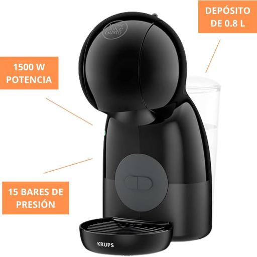 Cafetera cápsulas Krups Piccolo XS - 15 bares de presión, depósito de 0.8 L+3 paquetes de capsulas [2]