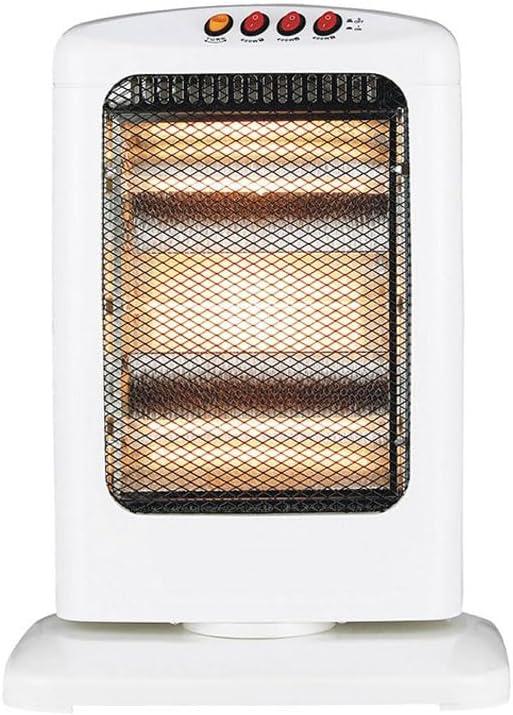 Estufa Elect.candente 1200w Blanco 3pot Oscilante 3elem.antivuelco,asa 44x33x23 Cm