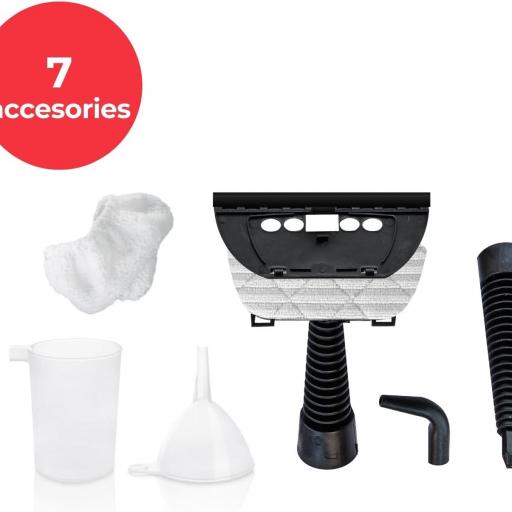  Limpiador a Vapor de Mano Solac| Vaporeta 3 Bar |30g/min| 175ml con deposito gel hidroalcohólico |Multiusos Tapicería de Coche, Hogar, Cocinas, Alfombras, Cristales, Sofá [1]