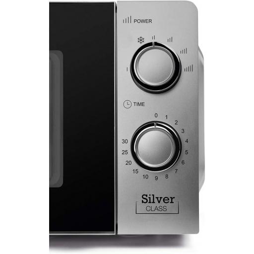  Microondas ORBEGOZO 20L 700w, sin grill, Silver, 6 niveles de potencia, temporizador 30 min [3]