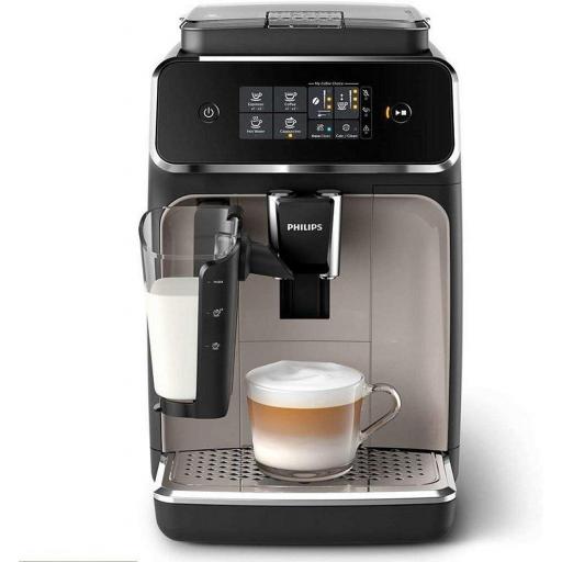 Cafetera Automática Philips - 1500W, Café en grano y molido, Depósito leche, Espumador [1]