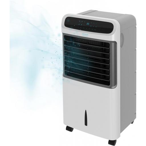 Climatizador Evaporativo Cecotec  Portátil Frío80 W,3 en 1: Frío, Ionizador y Ventilador, 12 L, 3 Velocidades, Mando a distancia, Pantalla LCD, Caudal de aire 500 m3/h