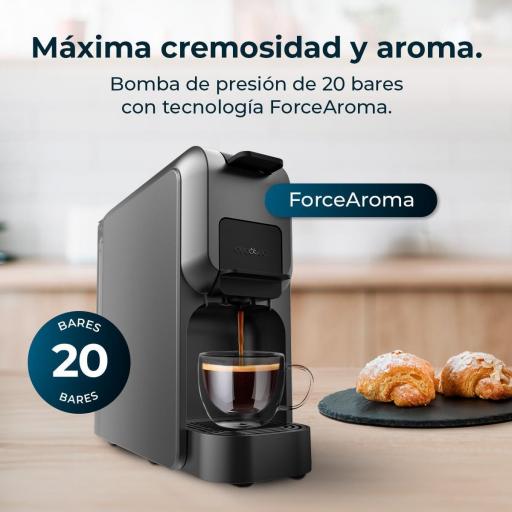 Cafetera Espresso Cecotec  Compacta FreeStyle Compact Black. 1350W, 20 Bares, Apta para Café Molido, Dolce Gusto, Nespresso y K-fee, Depósito Extraíble de 800ml, Apagado Automático [3]