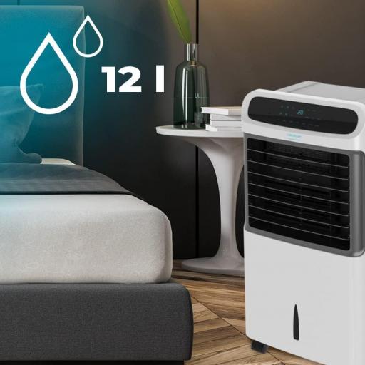 Climatizador Evaporativo Cecotec  Portátil Frío80 W,3 en 1: Frío, Ionizador y Ventilador, 12 L, 3 Velocidades, Mando a distancia, Pantalla LCD, Caudal de aire 500 m3/h [2]