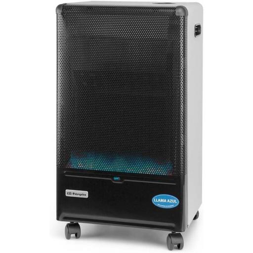 Estufa de gas butano Orbegozo  4200 W, tecnología de llama azul, Triple sistema de seguridad, apta para gas butano y propano, asa para transporte, ruedas pivotantes, color negro [2]