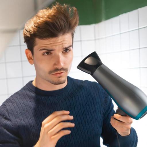  Secador de pelo cecotec de 2300 w de potencia, motor DC, con ion real, gran caudal de aire, 2 velocidades y 3 temperaturas, 1,8m de cable, Negro [3]