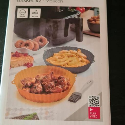 INNOVAGOODS  Filtrar por marca CESTAS DE SILICONA CON PINCEL PARA FREIDORAS DE AIRE [1]