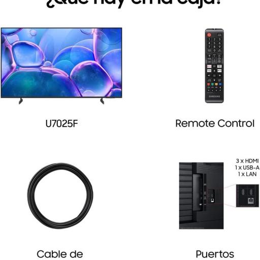 Samsung TV 55 Pulgadas Crystal UHD U7025F 4K Smart TV, Colores increíbles con Crystal Processor 4K, Escucha Todos los Altavoces con Q-Symphony, Datos protegidos Knox Security y Gaming Hub [Clase de eficiencia energética G]