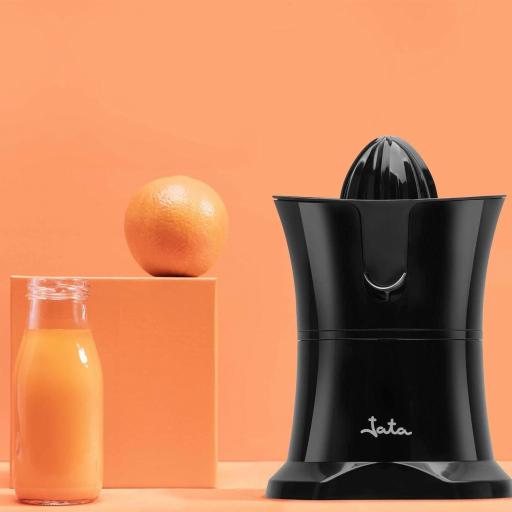 Exprimidor de Naranjas Electrico Jata  - , 60 W, 2 Conos. Bidireccional. Fácil Limpieza. Desmontable. Extracción Continua. Antigoteo. Vertedor en Acero Inoxidable [1]