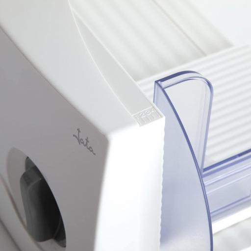  Cortafiambres Jata Eléctrico Compacta, Cuchilla de Acero Inoxidable Extraíble, 170 mm de Diámetro, Regulador de Grosor 0 a 15 mm, Facil Limpieza, Base Plegable, Seguridad antiuso, 150 W [3]