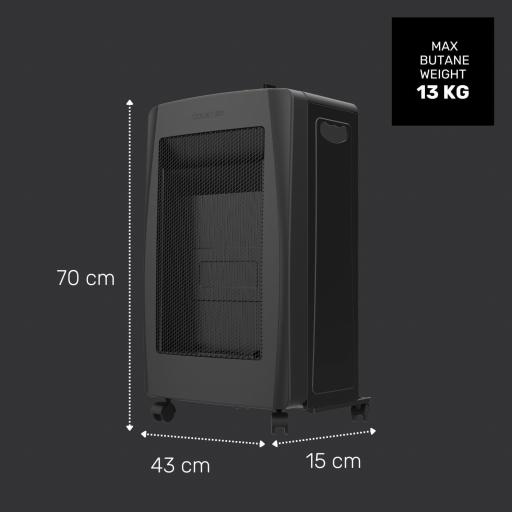 Estufa de Gas butano Taurus -  Compact Blue | 3 niveles de Potencia | Calienta a Alta Temperatura | Plegable | Anti-inclinación | Apagado de llama | Llama azul [2]
