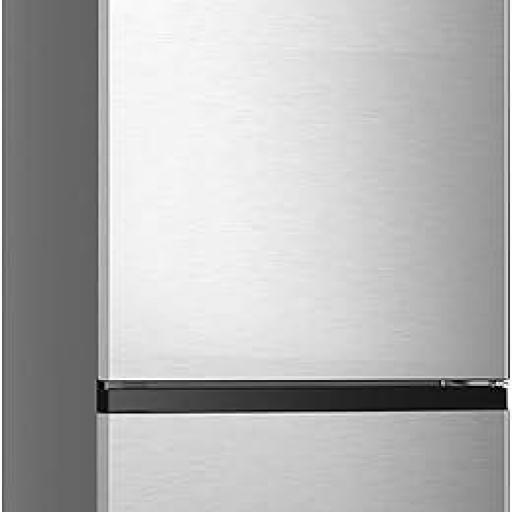  Frigorífico Combi hisense Eficiente Clase E, 200 cm Alto, Super Freeze, Botellero, Puerta Reversible, Silencioso 39dB, Color Inox [Clase de eficiencia energética E]