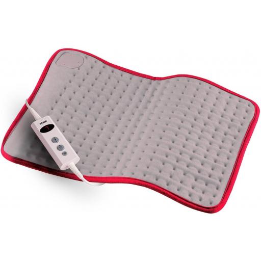  Almohadilla térmica Solac –Bremen Digital + | 48x34cm | Ergonómica | 10 temperaturas | Temporizador 9 posiciones | Auto apagado | Seguridad contra sobrecalentamiento | Lavable a máquina