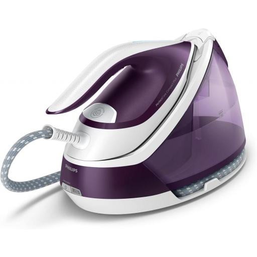 Philips PerfectCare Compact Plus Centro de Planchado - 2400W, Golpe de Vapor 450g, Presión 6.5 bar, Tec OptimalTEMP, Depósito 1.5 L, Púrpura/Blanco  [1]