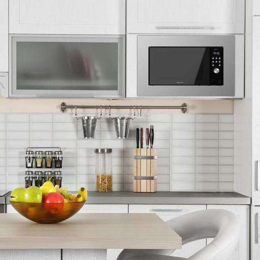 Microondas encastrable Digital Cecotec Integrable, 20l, Grill, 9 funciones preconfiguradas, Quick Start, Diseño en acero y negro [1]