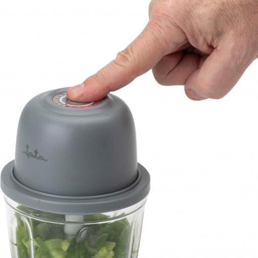  Mini Picadora Jata Eléctrica Recargable USB-C, Picadora Inalámbrica 430 ml, Cuchilla Acero Inoxidable 3 Alturas, Trituradora de Cocina BPA Free [1]