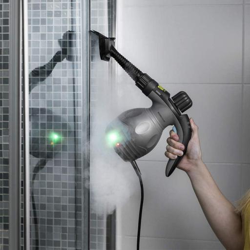 Limpiador de vapor Cecotec Limpiadora de Vapor Tapicería Sofa, Coche, Vaporizador de Mano . Potencia Máxima 1000W, Depósito 350 ml, Presión 3Bares, Caudal de Vapor 30g/min [3]