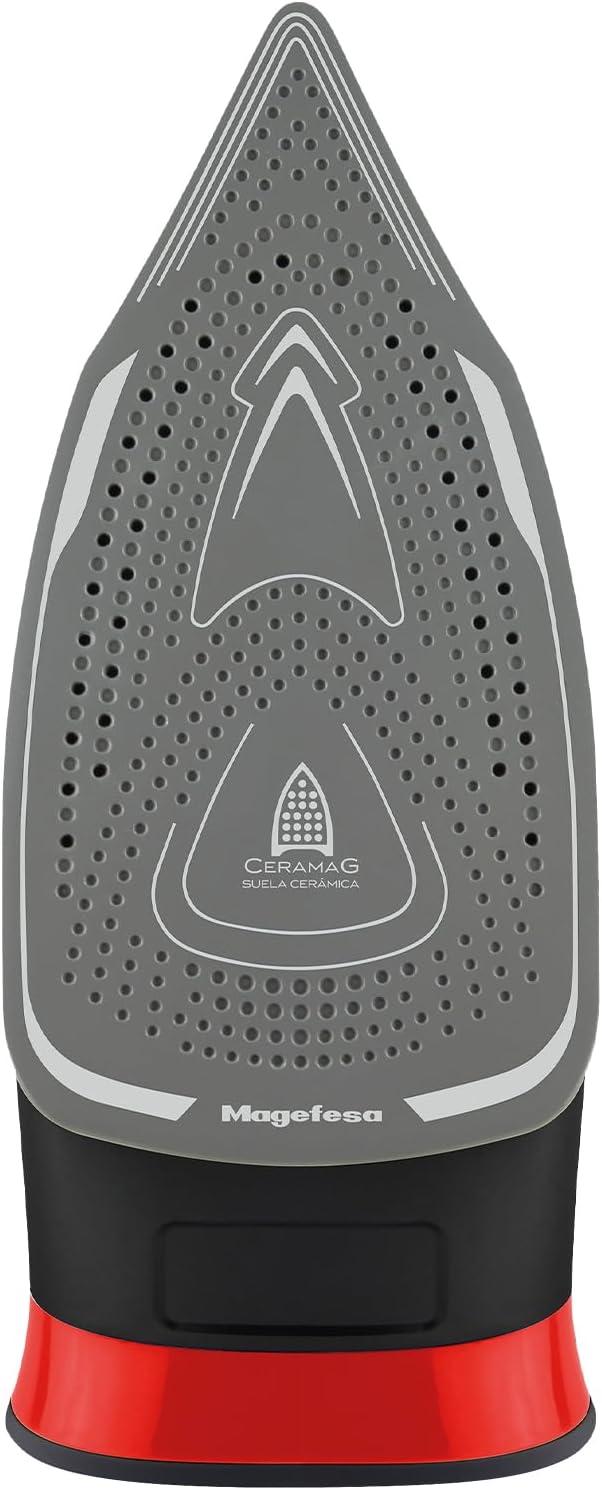 - Plancha de Suela Cerámica Magefesa Milla Plus 3200W, 300ml, Antigoteo y Antical, Autolimpieza, Planchado en Seco y en Vapor, Planchado Vertical