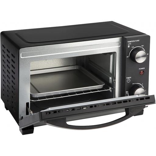 Jata JEHN0910 Horno Eléctrico de Sobremesa, 800 W, Capacidad 10 litros, Función Grill, Temporizador, Termostato Regulable, Incluye Parrilla, Medidas externas: 37 x 27 x 23 cm [2]