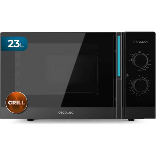 Microondas Cecotec  Grill de 23L 800W y 1000W de Grill, Cocción Uniforme, 8 Niveles de Potencia, Función Descongelado, Temporizador 35mins, Plato Giratorio 285mm [0]